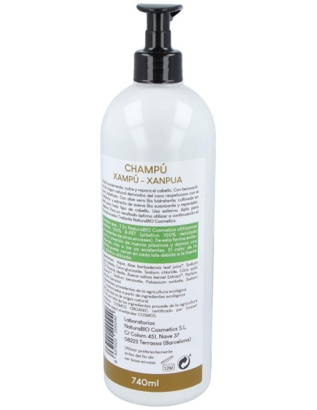 Champu Tratante Aloe-Avena 740Ml. de Naturabio Cosmetics