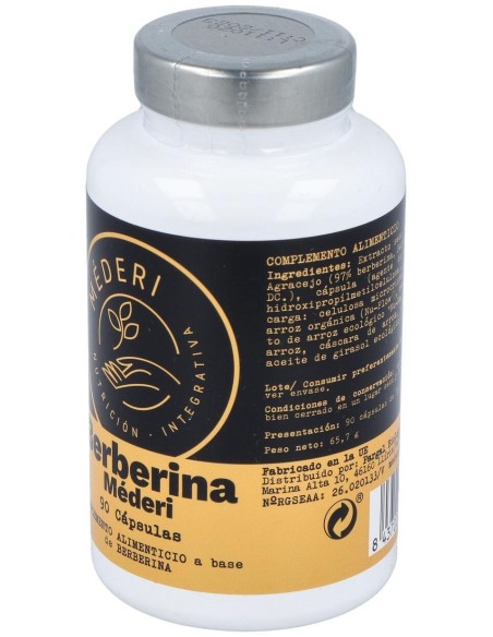 Berberina 90Cap. de Mederi Nutricion Integrativa