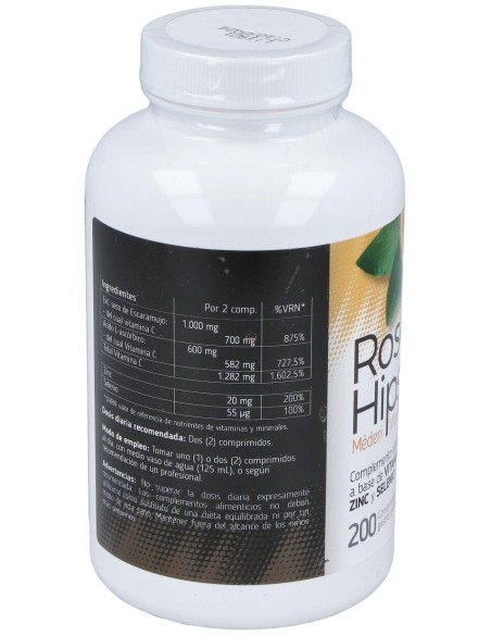 Rose Hips Vit. C + Zn + Se 200Comp. de Mederi Nutricion Integrativa