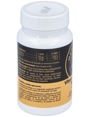Vitamina D3 + K2 120Perlas de Mederi Nutricion Integrativa