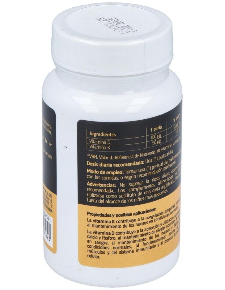 Vitamina D3 + K2 120Perlas de Mederi Nutricion Integrativa