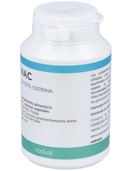 Nac N-Acetil-Cisteina 120Cap. de Codival