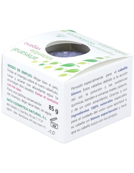 Champu Solido Cabellos Blancos 85Gr. de Nitx