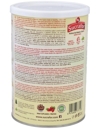 Sucrafor (Azucar De Abedul Y Stevia) 800Gr Sucrafor