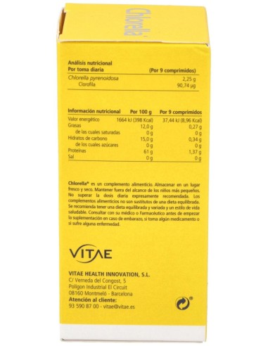 Chlorella 300 comprimidos de Vitae