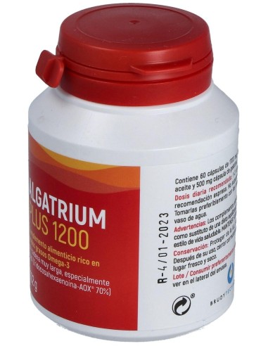 Algatrium Plus 1200 Mg (840 Mg Dha)-60 Perlas de Algatrium