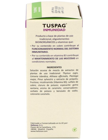 Tuspag Inmunidad 150Ml. de Heliosar