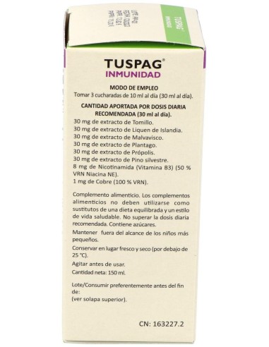 Tuspag Inmunidad 150Ml. de Heliosar