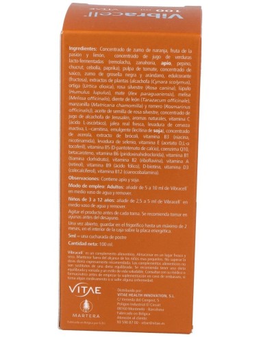 Vibracell 100Ml. de Vitae