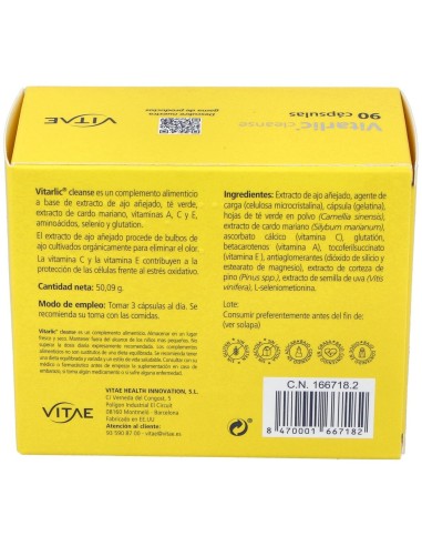 Vitarlic Cleanse (Kyolic 105) 90Cap. de Vitae