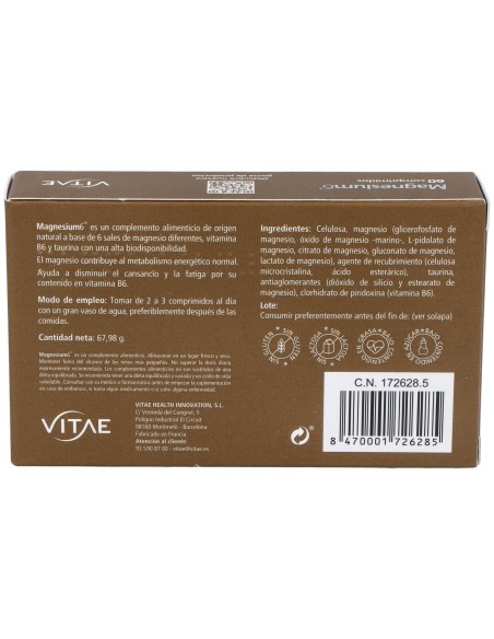 Magnesium6 60 comprimidos    de Vitae
