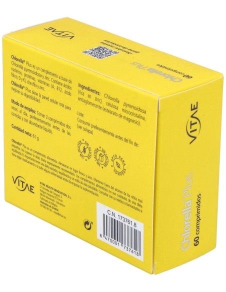 Chlorella Plus 60 comprimidos de Vitae