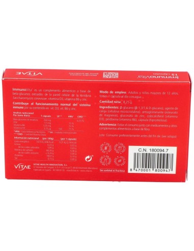Inmunovita 15Cap. de Vitae