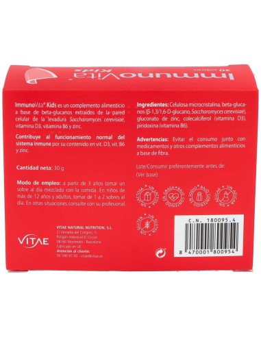 Immunovita Kids 30Sbrs. de Vitae