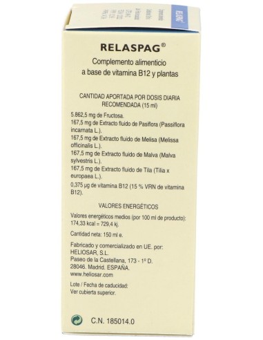 Relaspag Jarabe 150Ml. de Heliosar