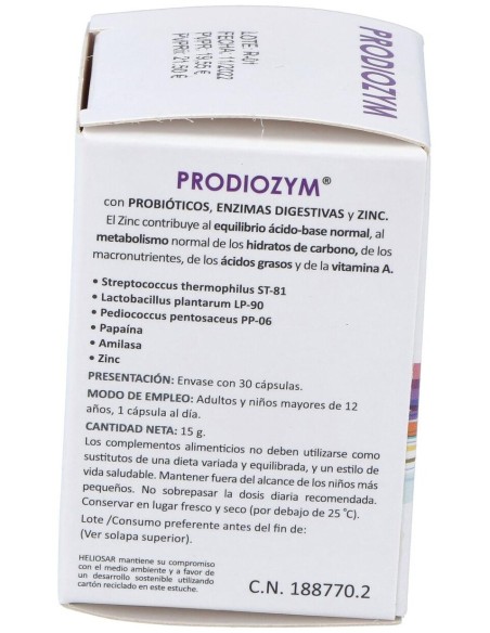Prodiozym 30Cap. de Heliosar