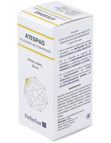 Atespag Polichrestum Atemperans 50Ml. de Heliosar