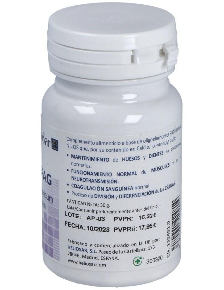 Calfospag Calcium Phosphoricum 60Cap. de Heliosar
