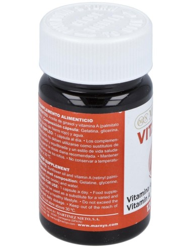 Vitahelp Vitamina A 5000Ui 120Cap. de Marnys