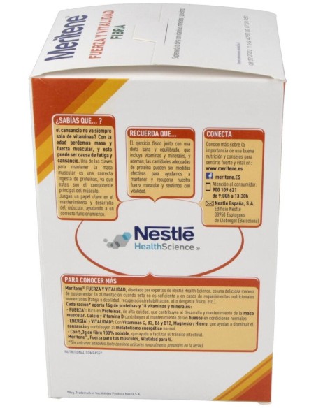 Meritene Fibra Chocolate 14Sbrs. de Meritene