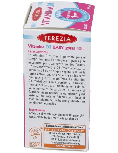 Vitamina D3 Gotas 10Ml. de Terezia