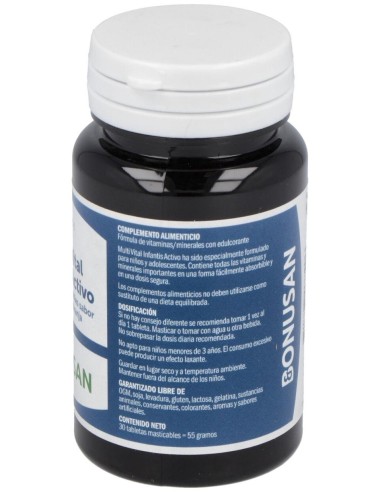 Multi Vital Infantis Activo Masticable 30Comp. de Bonusan