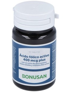 Acido Folico Activo 400Mcg. Plus 90Comp. de Bonusan 2
