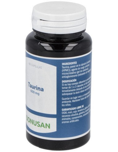 Taurina 600Mg. 60Vcap. de Bonusan