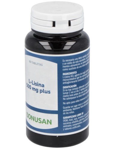 L-Lisina 500Mg. Plus 60Comp. de Bonusan