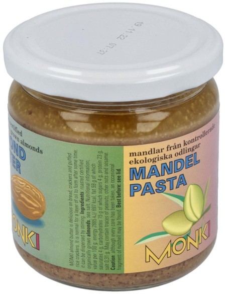 Crema De Almendras Tostadas  330Gr. Bio de Monki