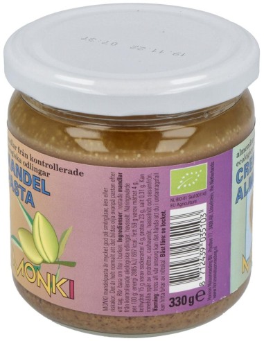 Crema De Almendras Tostadas  330Gr. Bio de Monki