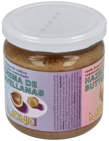 Crema De Avellanas Sin Sal Bio 330 g  de Monki