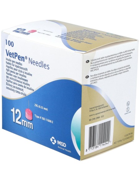 Vetpen Needles 12Mm 100/Box 449 (Ndr) de Msd Vet