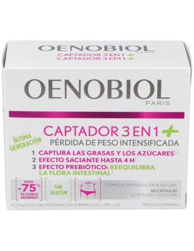 Oenobiol Captador 3 En 1 Plus 60Comp. de Oenobiol