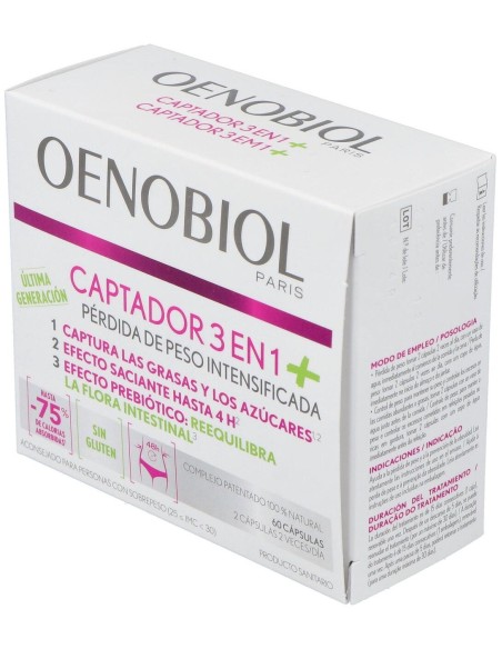 Oenobiol Captador 3 En 1 Plus 60Comp. de Oenobiol