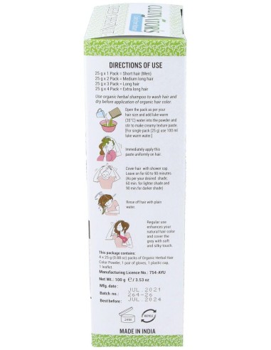 Castaño Oscuro Tinte Organico 100Gr. Ecocert de Cultivators