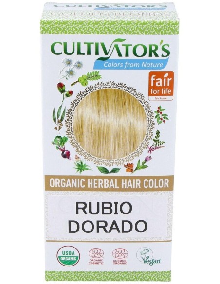 Rubio Dorado Tinte Organico 100Gr. Ecocert de Cultivators