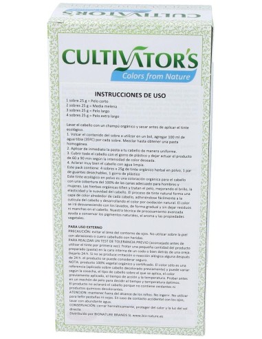 Rubio Dorado Tinte Organico 100Gr. Ecocert de Cultivators