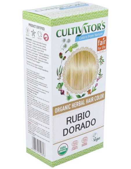 Rubio Dorado Tinte Organico 100Gr. Ecocert de Cultivators