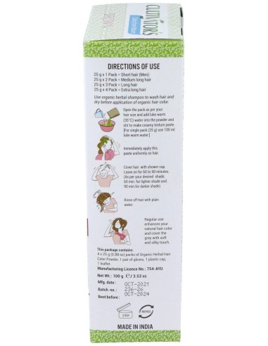 Castaño Dorado Tinte Organico 100Gr. Ecocert de Cultivators