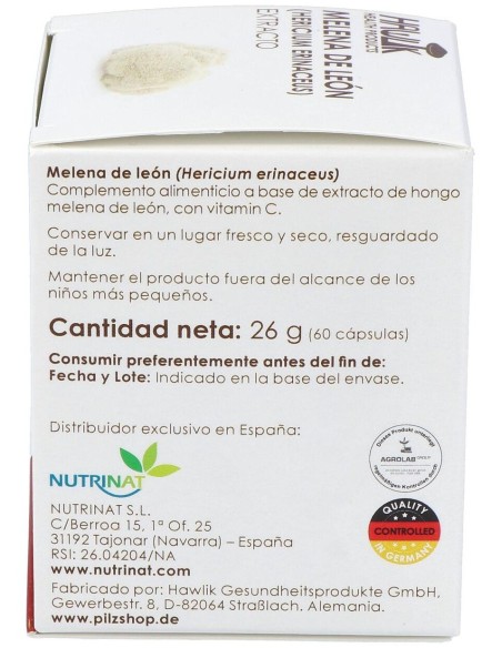 Melena De Leon Extracto Puro 60Vcaps. de Hawlik