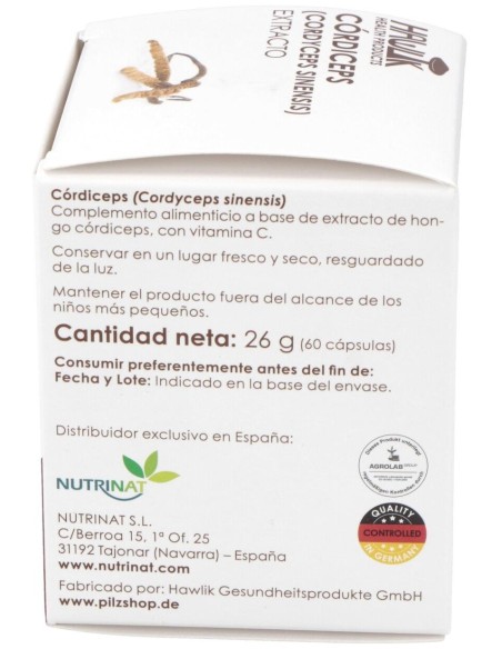 Cordiceps Extracto Puro 60Vcaps. de Hawlik