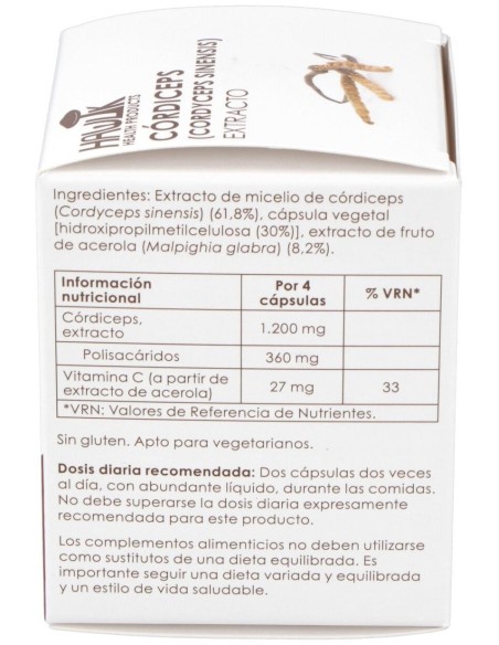 Cordiceps Extracto Puro 60Vcaps. de Hawlik