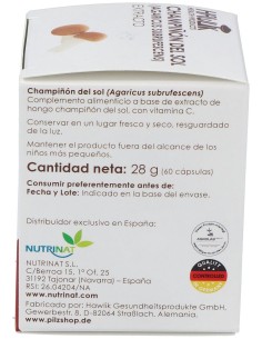 Champiñon Del Sol Extracto Puro 60Vcaps. de Hawlik 2