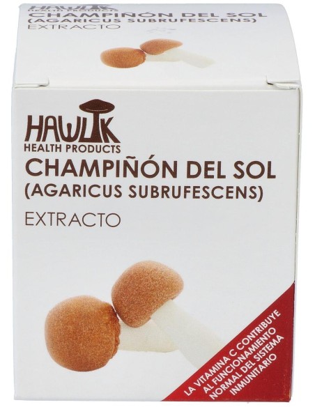 Champiñón Del Sol (Agaricus Subrufescens). Extracto Puro. Bio 60 Vcáps de Hawlik