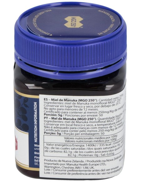 Miel De Manuka Mgo 250+ 250Gr. de Manuka Health