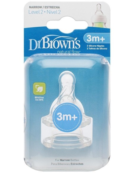 Tetina Options B/Estre Sili Redon N2 +3M 2Un de Dr. Brown´S