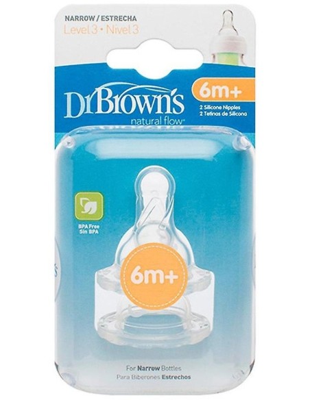 Tetina Options B/Estre Sili Redon N3 +6M 2Un de Dr. Brown´S