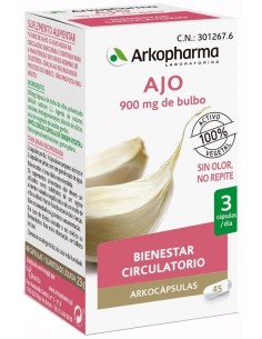 Ajo 45Arkocapsulas. Bio de Arkopharma 2