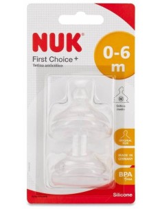 Tetina Fc+ 0-6 M Silicona 2Ud. de Nuk 2